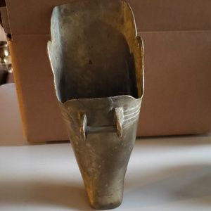 Vintage Brass Flower Holder Wall Sconce